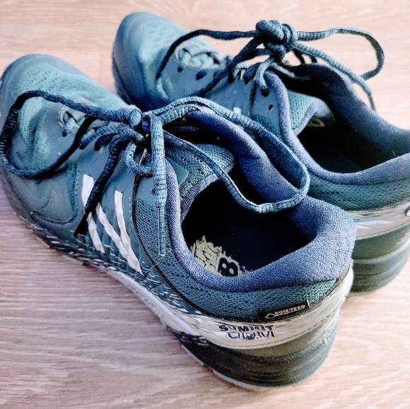 New Balance Womens Size 9B Revlite Summit QOM Trail Running Shoes Goretex Blue - Picture 4 of 10